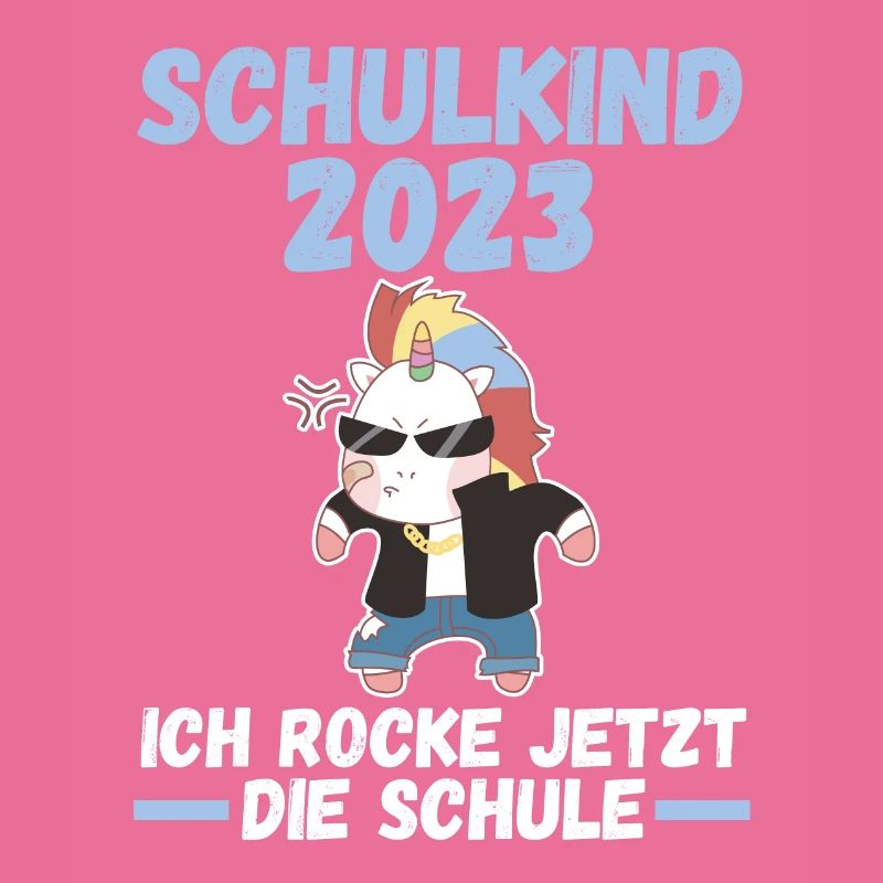 Schulkind 2023 Schulbeginn Einhorn Einschulung