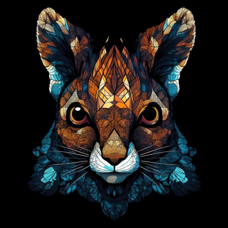 Eichhörnchen Waldtiere Polygon Kunstwerk Geschenk