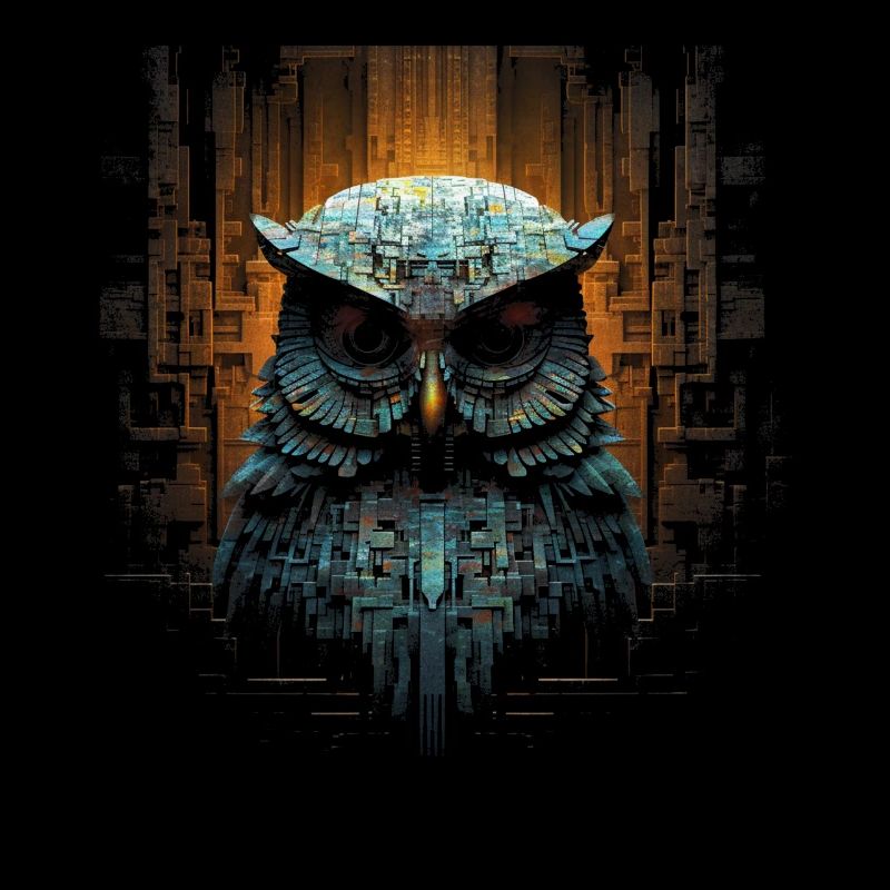 Eule Nachtvogel Vogel Tier Geschenk Kunst