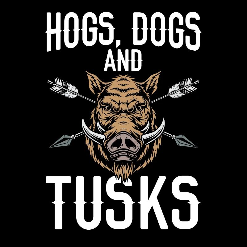 Cochons, chiens et défenses, sanglier, sanglier