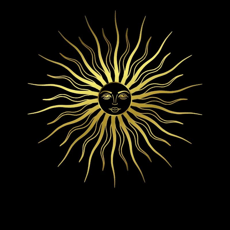 Soleil - Rayons du soleil - Visage du soleil - Rayons