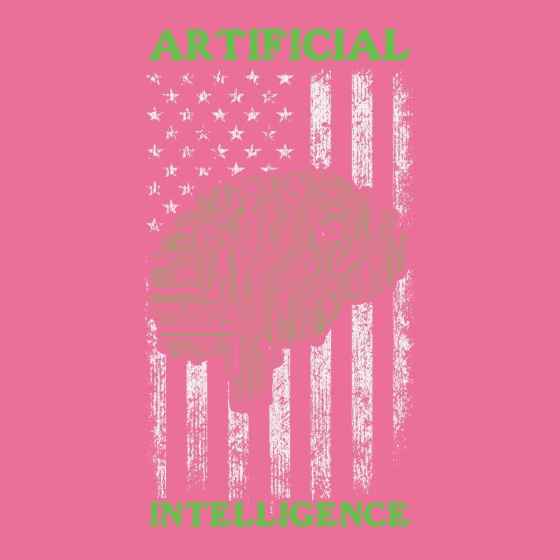 AI Robotics - Artificial Intelligence US Flag
