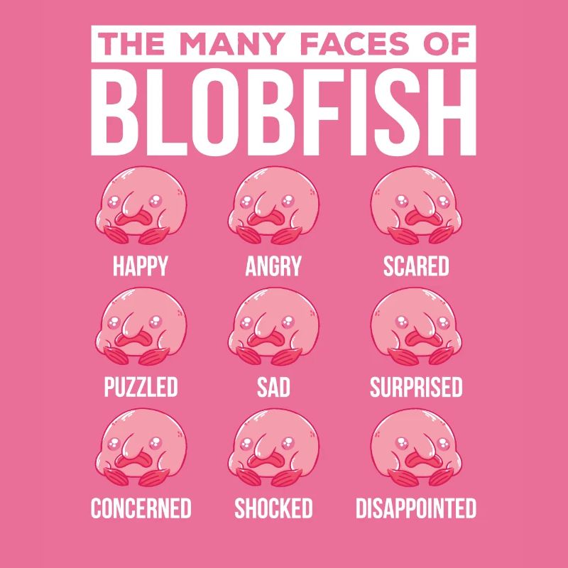 Plusieurs visages du propriétaire de Blobfish Blobfish