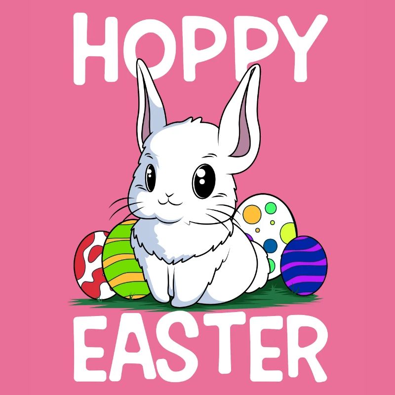 Hoppy Easter Süßer Osterhase Ostern Eiersuche