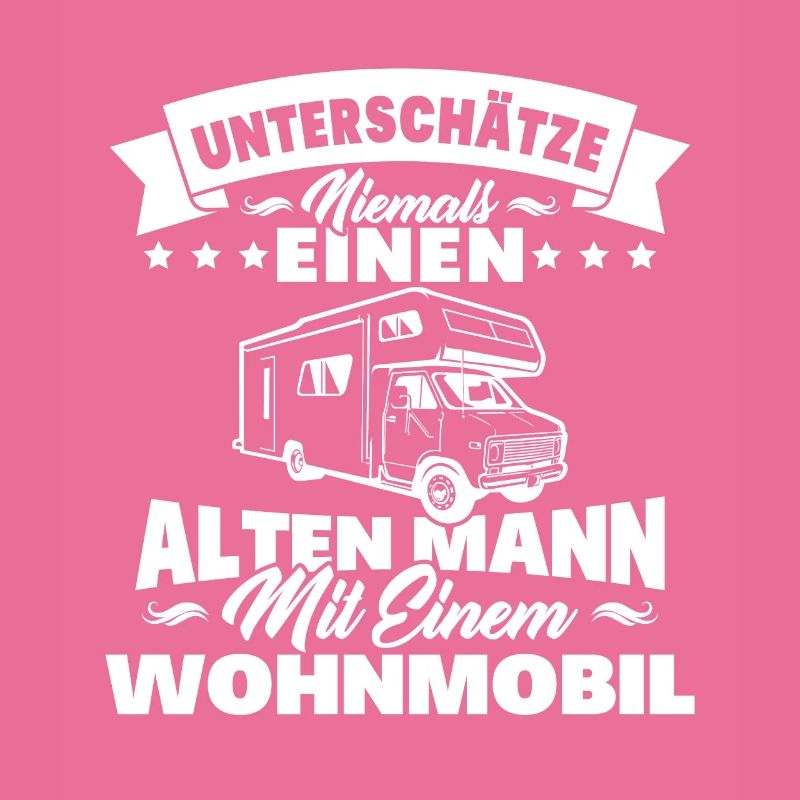 alten mann mit einem Wohnmobil