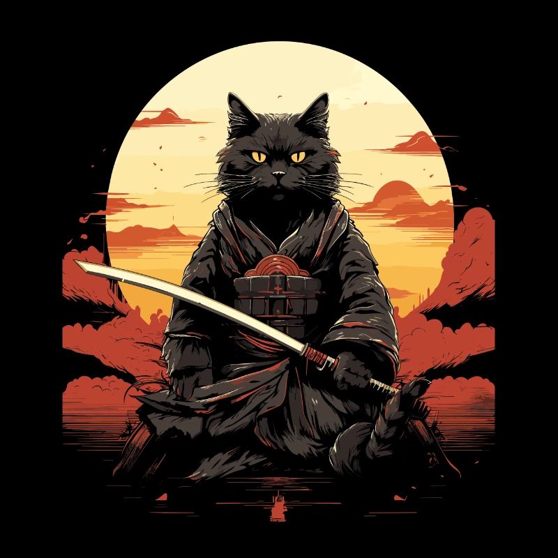 Ninja Cat Samurai Sword | Meow Warrior