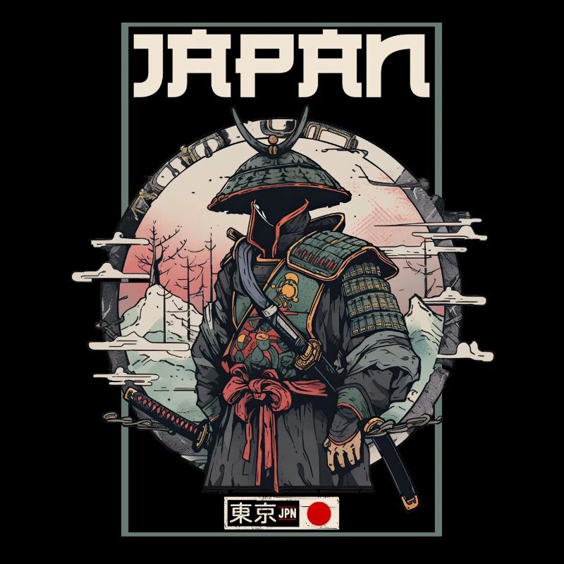 Asia 80s Japanese Retro Samurai Samurai