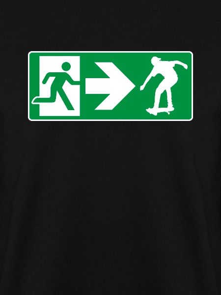Emergency Exit Skateboard Skater