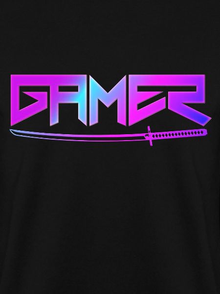 Gamer mit Schwert