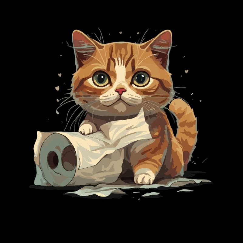 Verspieltes Kätzchen: Toilettenspaß
