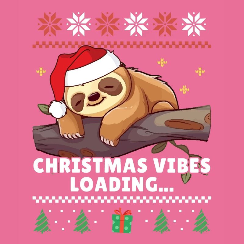 Christmas Vibes Loading - Sloth Ugly Christmas