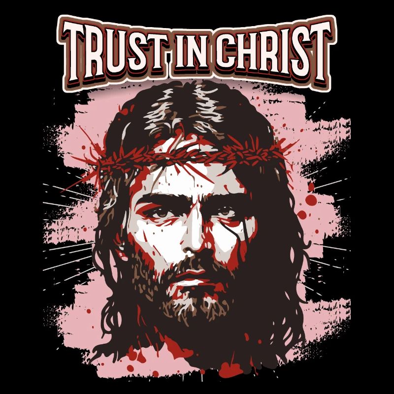 Jesus Christus mit Dornenkrone christlicher Spruch