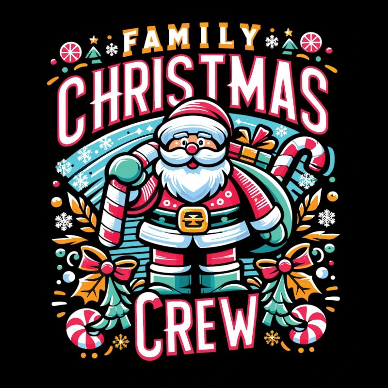 Équipe de Noël en famille