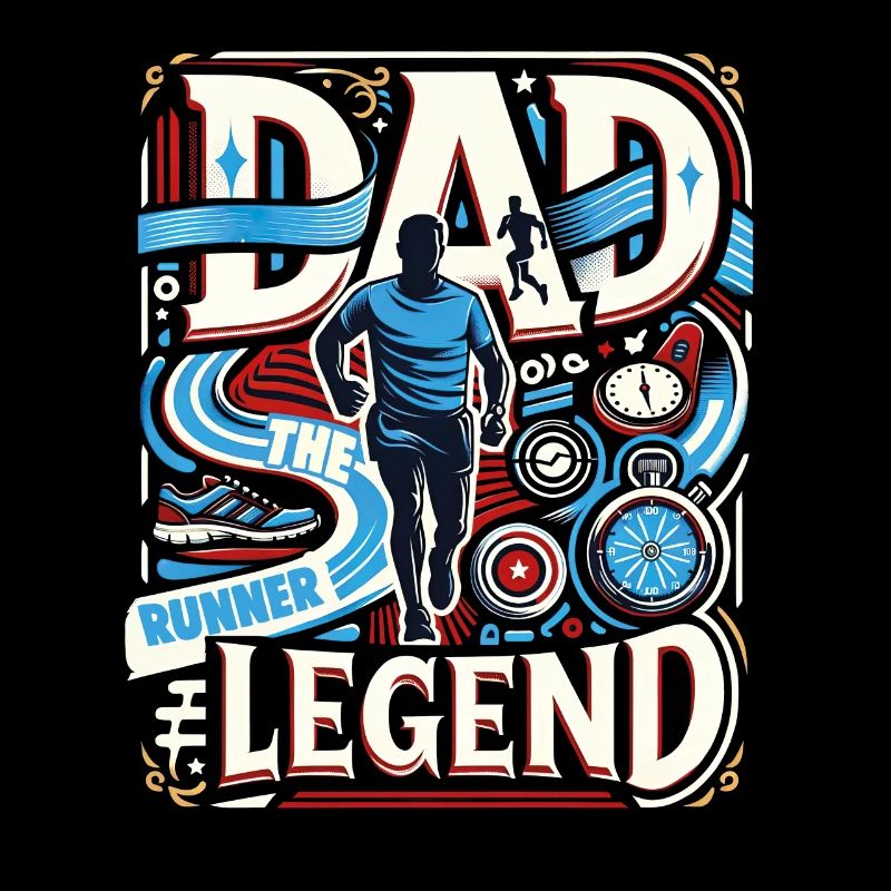 Father's Day DAD the Runner Legend Dad