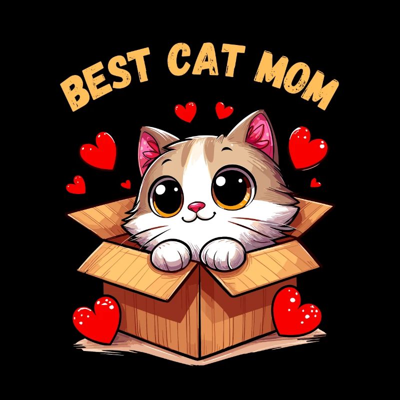 Chat, Chats, Chat Maman, Chaton, Coeur, Maman, Mignon