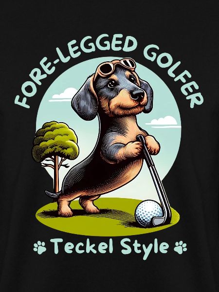 Dackelliebhaber Geschenkidee. Dackel Golfer