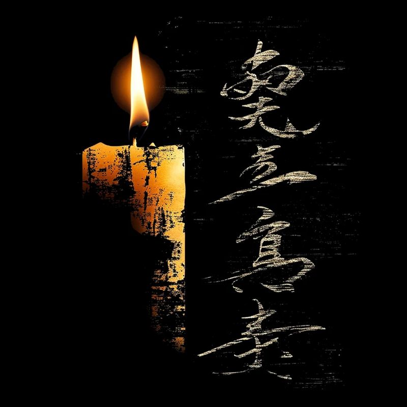 Candle Flame Art Text Drawing Graphic Artwork