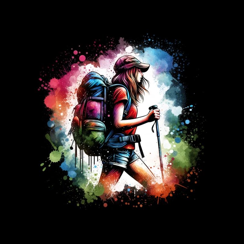 Mädchen, die gerne wandern