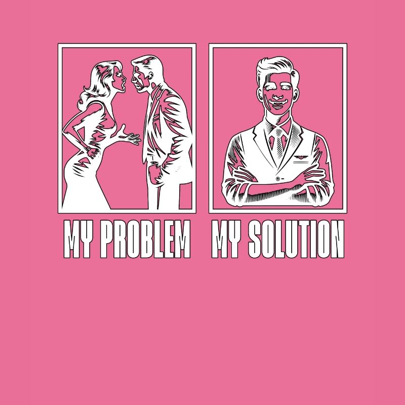 Receptionist My Problem My Solution Pictogram Dad