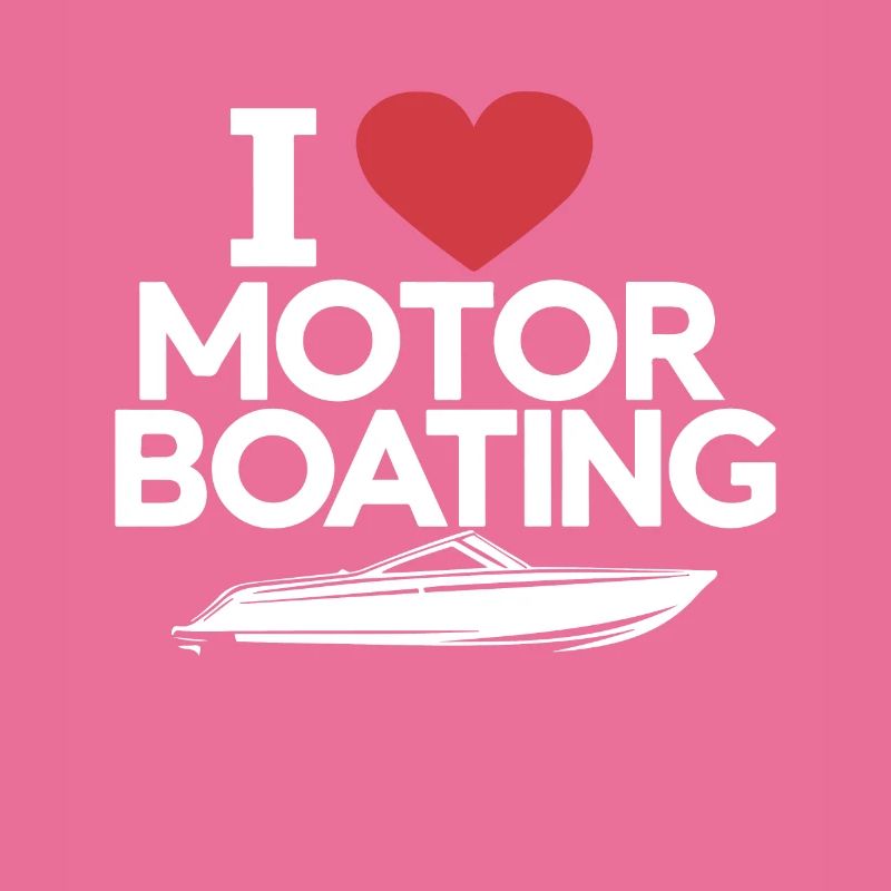 Bootsfahrer Ich liebe Motorbootfahren Lustige Schnellboot Männer