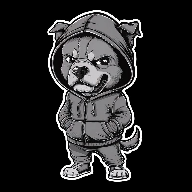 Chien cool en sweat à capuche élégant