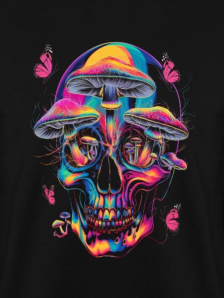 Psychedelic Skull Totenkopf