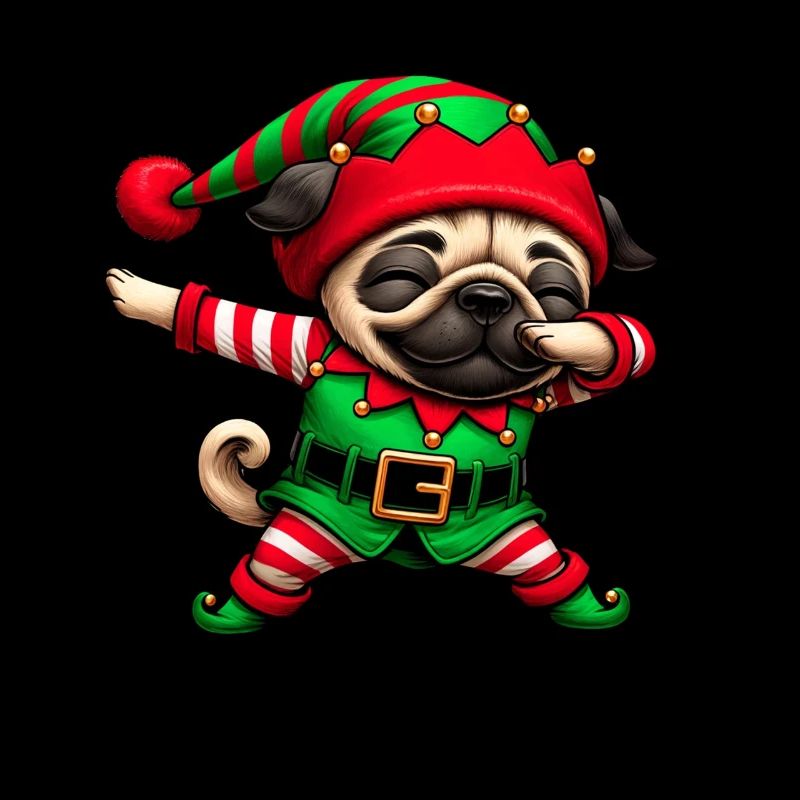 Weihnachten Mops Elf Lustiger Mopsliebhaber