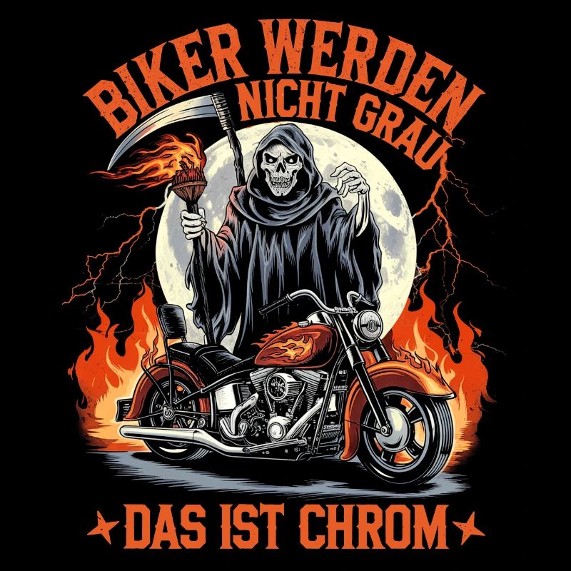 Werden Nicht Grau Das Ist Chrom Motorradfahrer