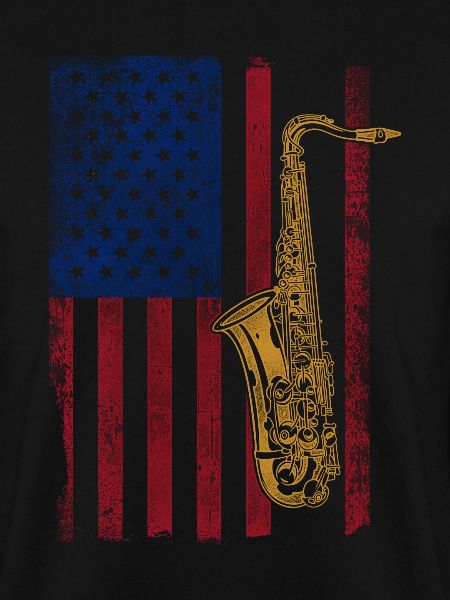 Saxophone American Flag