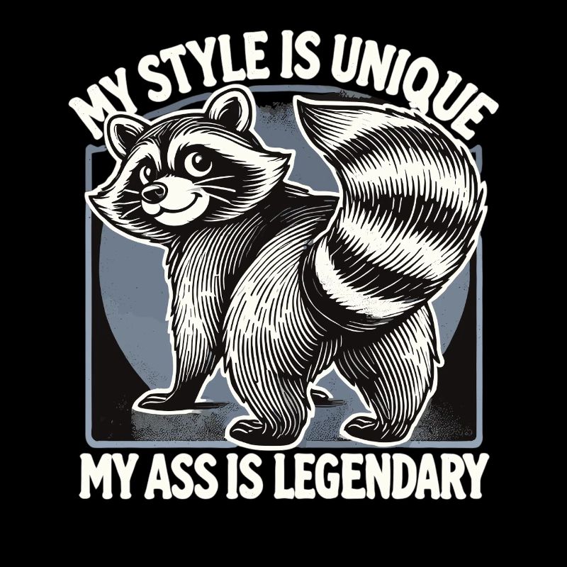 Waschbär Spruch - Mein Style ist einzigartig