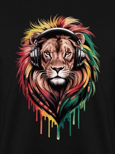 Rasta Löwe Musik Shirt
