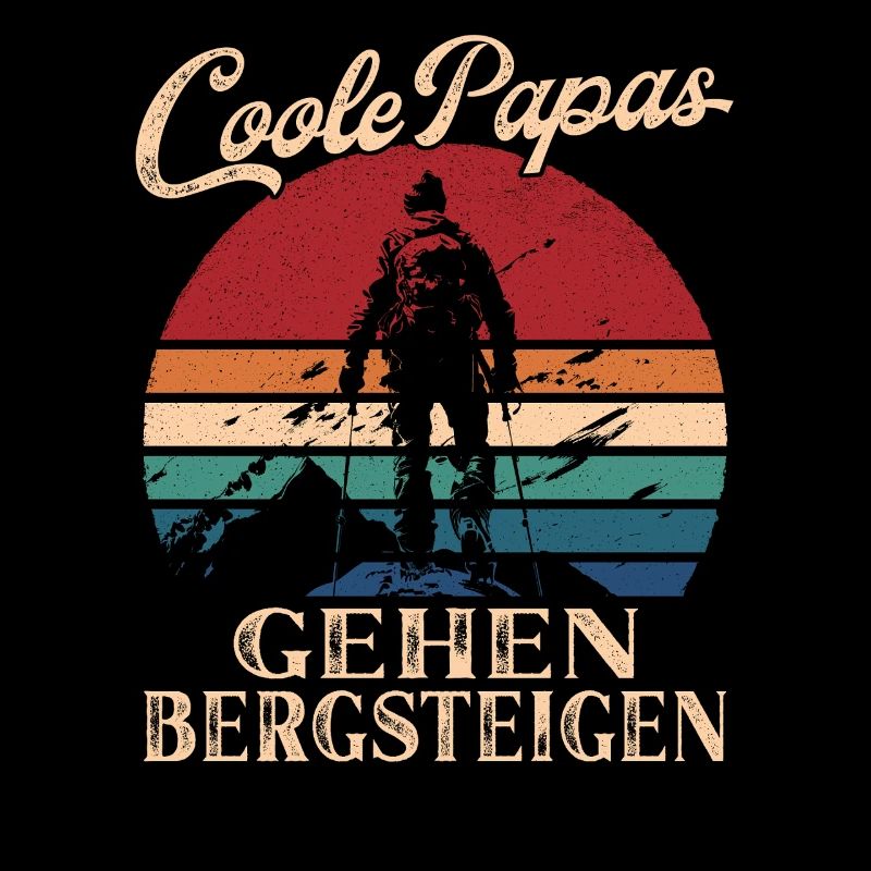 Coole Papas gehen Bergsteigen Retro Vater Geschenk