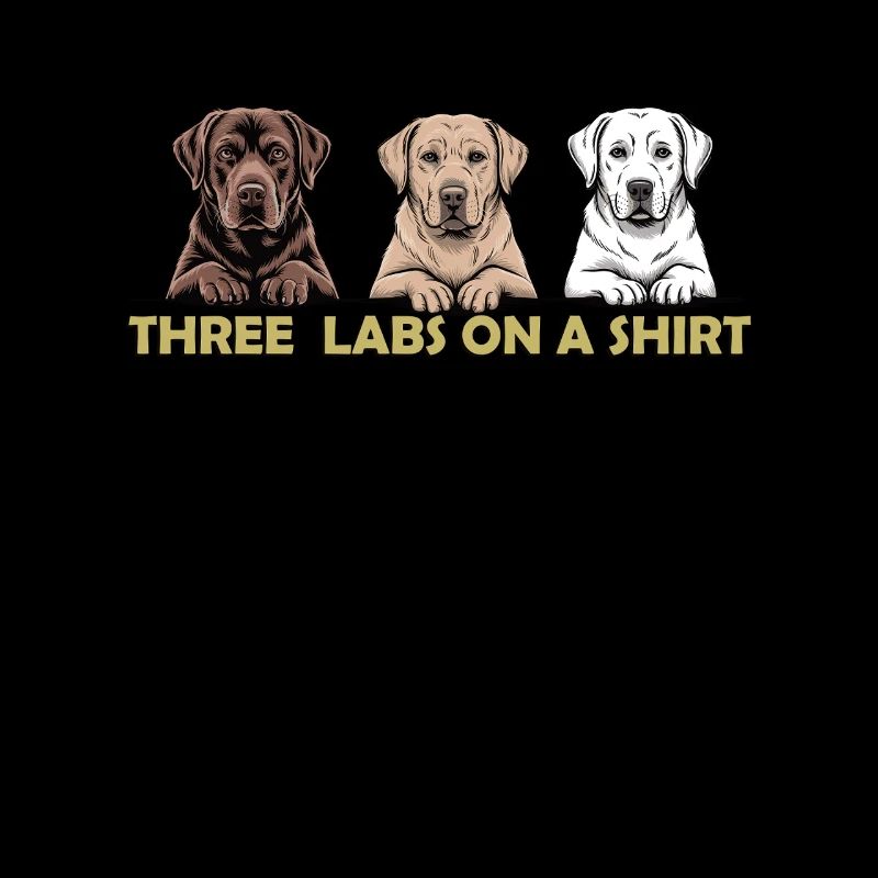 Trois labos sur une chemise – Trio de labradors retrievers
