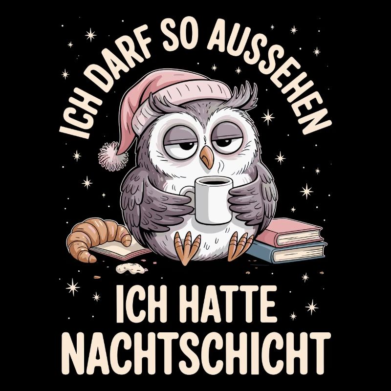 Nachtschicht Nachtdienst Krankenschwester Eule