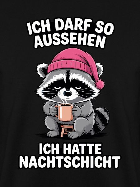 Nachtschicht Nachtdienst Krankenschwester Waschbär