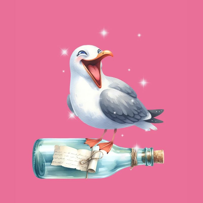 maritim Möwe Flaschenpost Möwen
