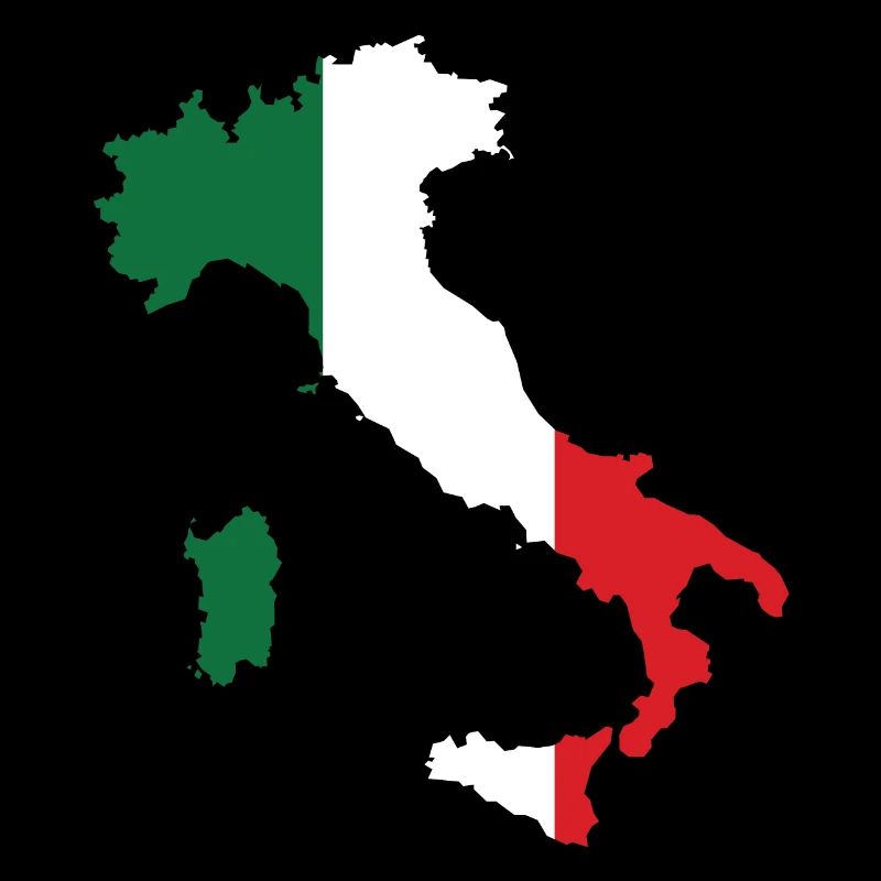 Italy Flag Map