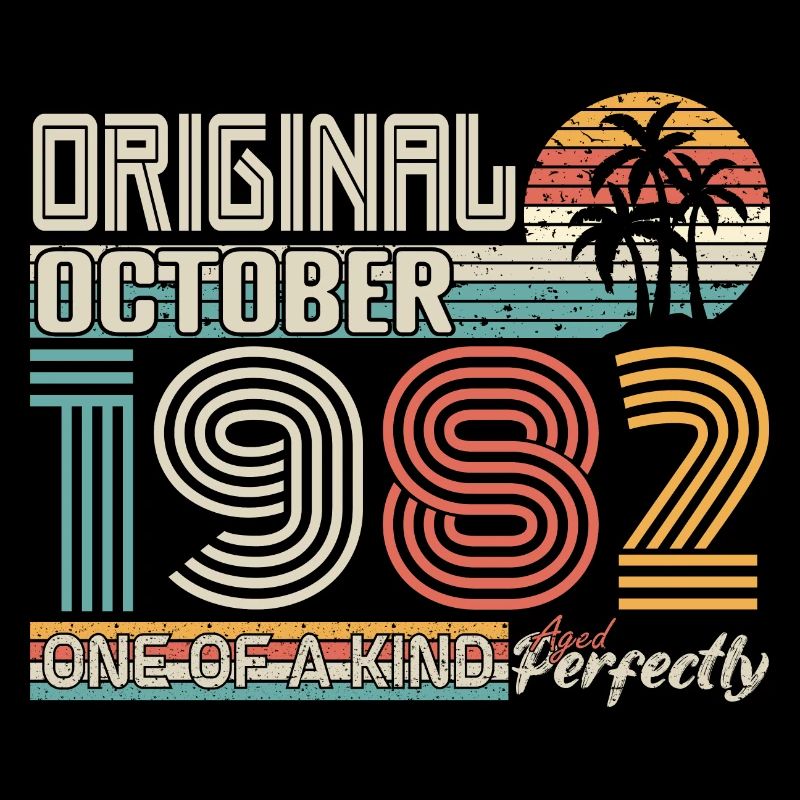 Octobre 1982 anniversaire October 1982 cadeau 1982