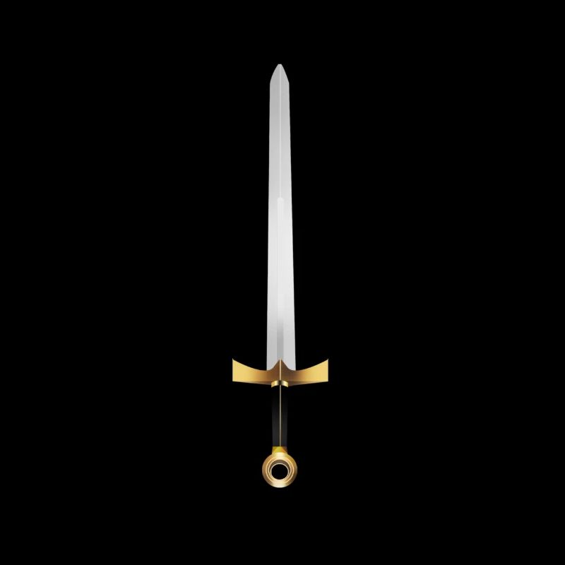 Épée de chevalier d'or
