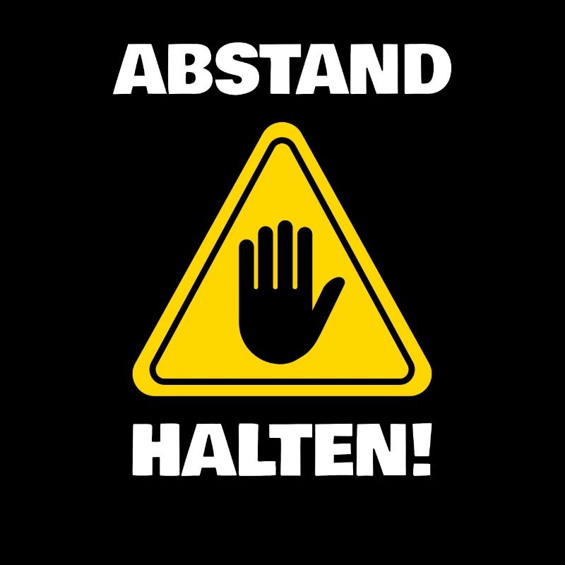 ABSTAND HALTEN Schild Warnung Achtung Virus Grippe