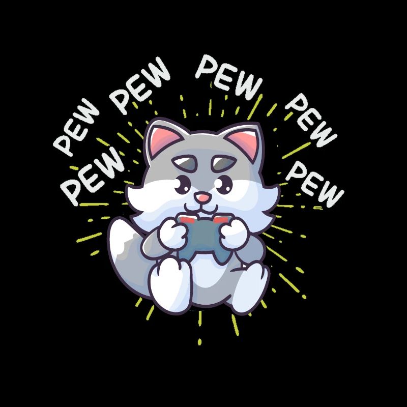 Console de jeu de jeux vidéo Pew Pew Gaming Cat
