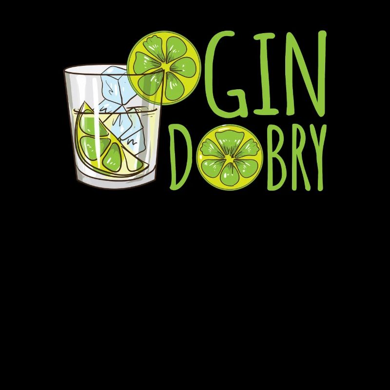 Gin Dobry Jeu de mots polonais Gin Verre Limetten