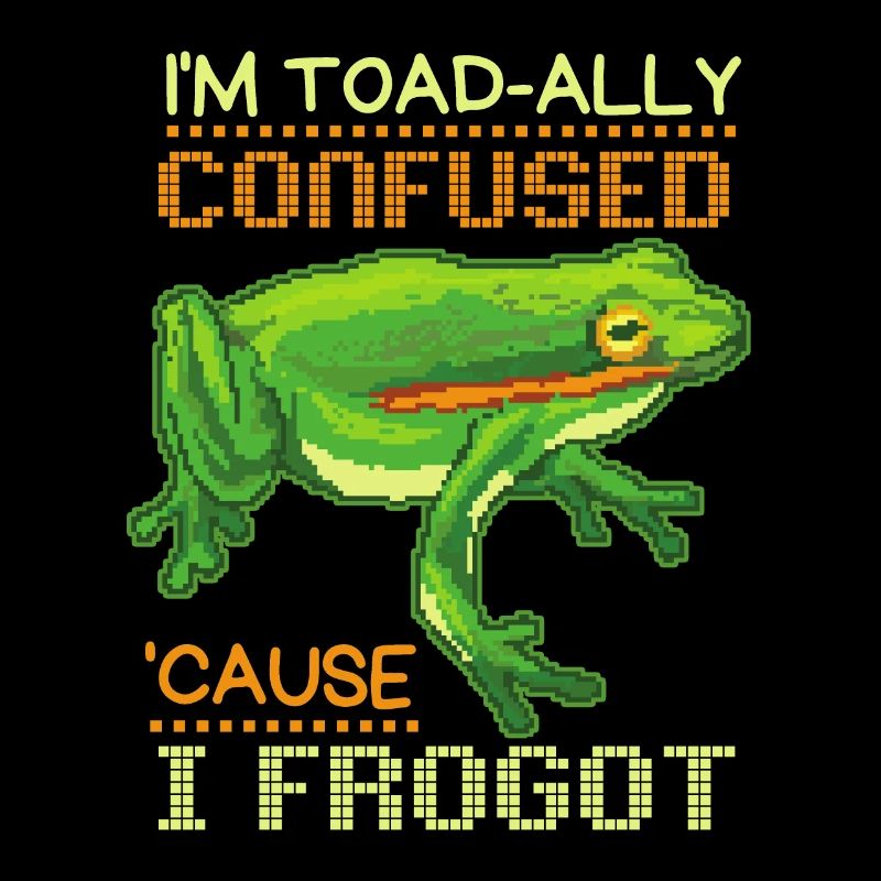 Vergessliche Kröte Frosch toad lustiger Spruch Pun
