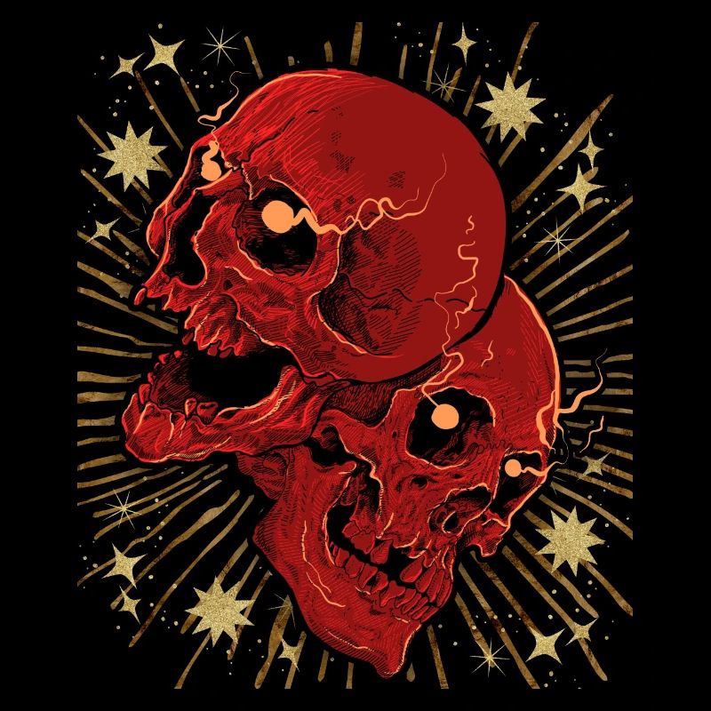 Skull Biker Design, Vintage Skull Skull