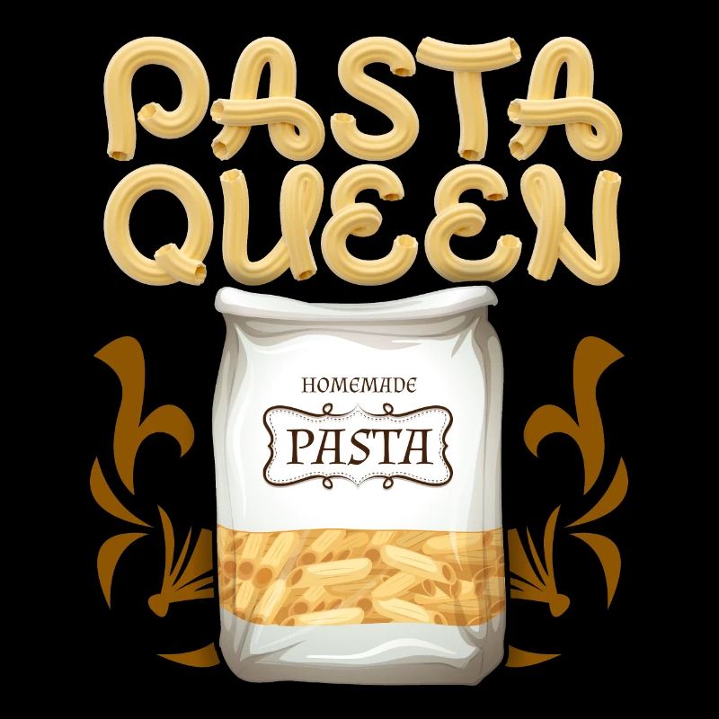 Nudeln, hausgemachte Pasta lustiger Spruch