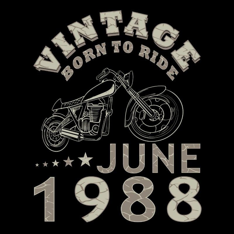 Biker Motorrad Juni 1988 35 Jahre Spruch