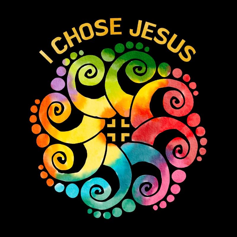 Jesus Christus Spruch Regenbogen-Mandala LGBTQ