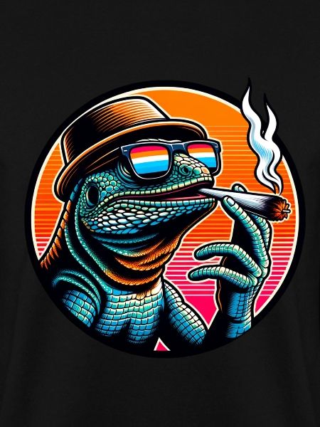 Lizard Smoking Weed, Iguana