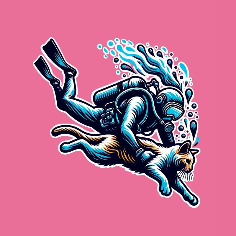 Plongée Plongeur Chat