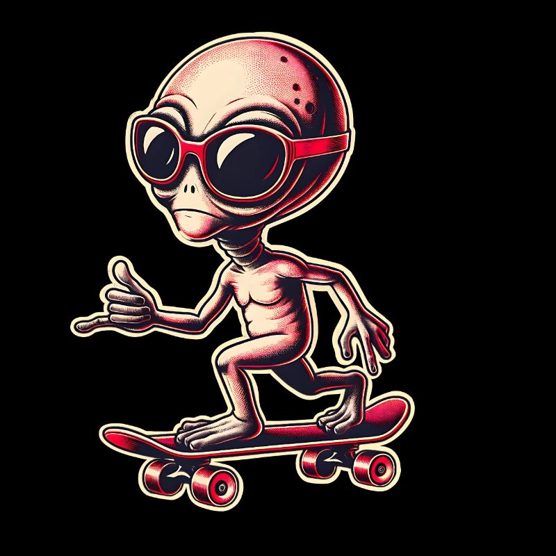 Alien Skateboard Skater